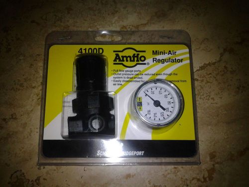 Amflo 4100D 1/4&#034; NPT Knob Adjustable Mini Body Air Regulator