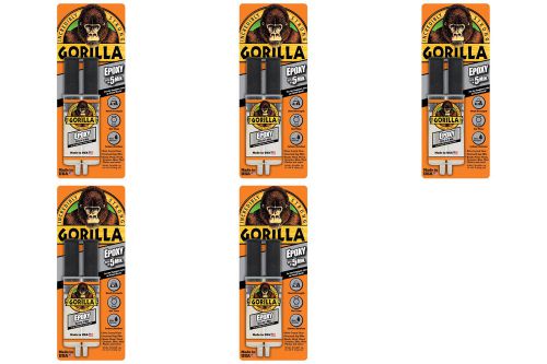 New gorilla glue 406f gorilla epoxy syringe, 5-pack, sets in five minutes for sale