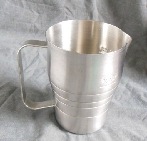 Stainless Steel 18/8 NSF Coffee Milk Frothing Pitcher Graduated Max 16 oz