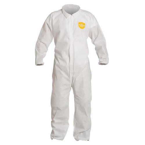 Collared Disp. Coverall, White, 2XL, PK 25 PB125SWH2X002500