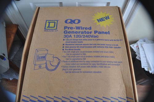 Pre wired genertor panel square d qo4-8m30dfgpw1 for sale