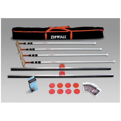 ZipWall 12’ Spring Loaded Pole 4-Pack Kit with Carry Bag