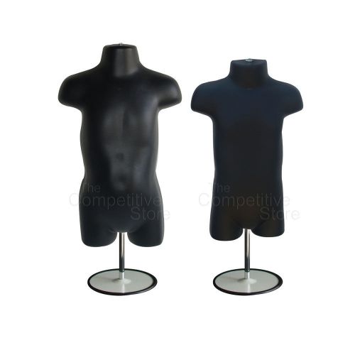 Infant + toddler mannequin form with metal base boys and girls clothing - black for sale