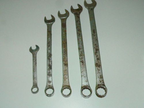 5 Piece Lot: (4) Williams Jumbo Wrenches, (1) Premier Wrench