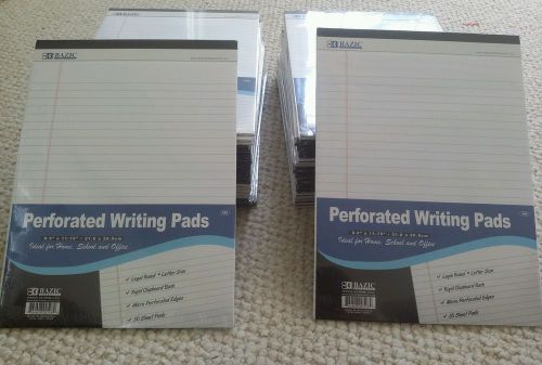 45 perforated white writing pad