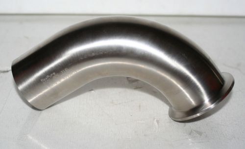 90 Deg. 2&#034; Stainless Steel Butt Weld &amp; Sanitary MaxPure Fitting  NEW