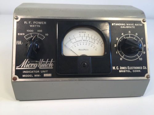 Vintage Standing Wave Ratio Calibrate Indicator Unit R.F. Power Watts MICROMATCH