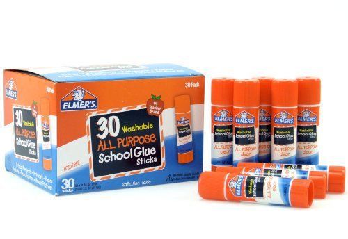 Elmer&#039;s Washable All-Purpose School Glue Sticks, .24 oz,  30 Pack (E556)