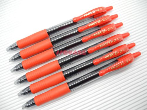 12 x Pilot G-2 0.7mm Fine Retractable Encre Gel Rollerball Pens, Red