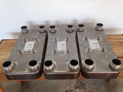 Flatplate copper-brazed plate heat exchangers fp10x20l-30 (2&#034; mpt) for sale