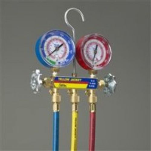 Yellow jacket 41215 series 41 manifolds with 2-1/2&#034; gauges  60&#034;  psi  r-12/22/50 for sale