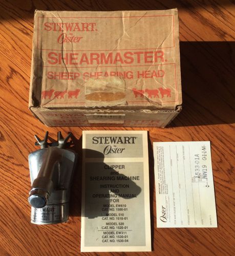 NOS Stewart Oster Sunbeam EW310C SHEARMASTER Sheep Shearing Head 1533-01 Manual