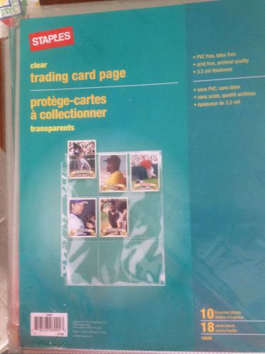 Staples Trading Card Pages 10/Pack Binders &amp; Folders,Binder Accessories
