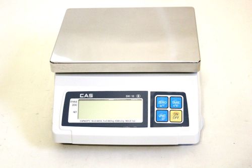 Cas sw-10 food portion control digital kitchen medical scale lb kg gram oz for sale