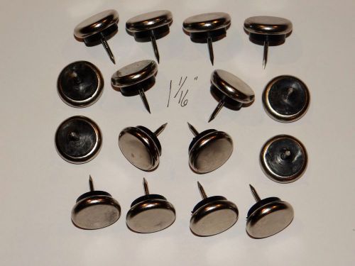 16 HEAVY DUTY 1  1/16&#034; METAL / NICKEL GLIDES Nail-On Wood Furniture chair table
