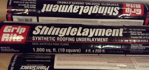 SALE Grip-Rite Polypropylene Roof Underlayment 1000 Sq Ft 4ft X 250ft SLW4250GRS