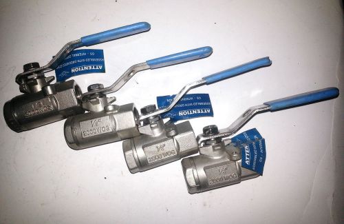LOT OF 4 New MILWAUKEE Ball Valve 1/2 In CF8M Stainless Steel 10 Series