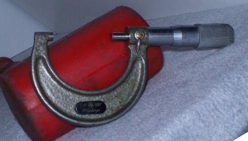Mitutoyo 1&#034; - 2&#034;  Micrometer .0001&#034; Carbide Tips ~ machinist aircraft tool mics