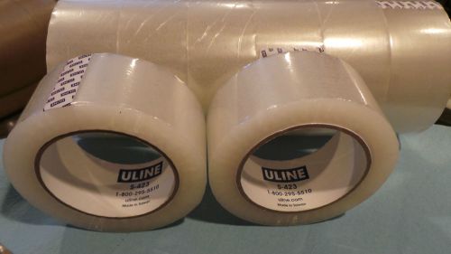 8 Rolls 2&#034; x 110 yards Clear 2 Mil Uline Industrial Packing Tape S-423 NEW