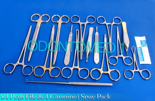 10 sets of 84 pc(6 feline &amp; 4 cannine) spay pack,100 mosquito,10 suture scissors for sale