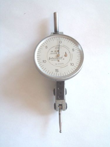 Interapid test dial indicator 312 b-1 .0005 w case &amp; wrench excellent!!!! for sale