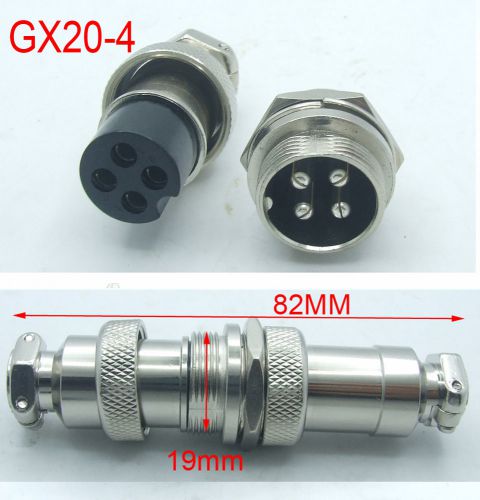 Docking GX20-4-Pin Aviation Plug Male / Female Metal plug Mounting holes ?20mm