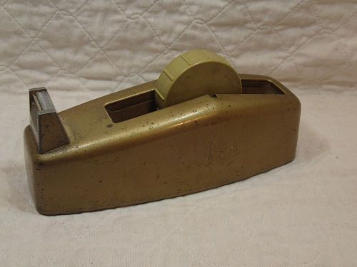 Vintage scotch brand industrial machine age cast iron tape dispenser gold for sale