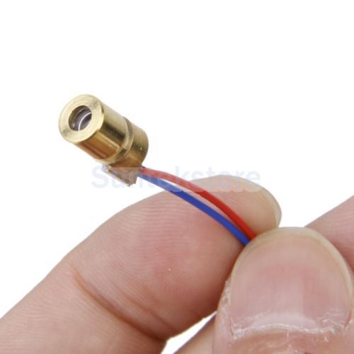 5pcs 650nm 5mw 5v laser head laser diode dot copper semiconductor laser tube 6mm for sale