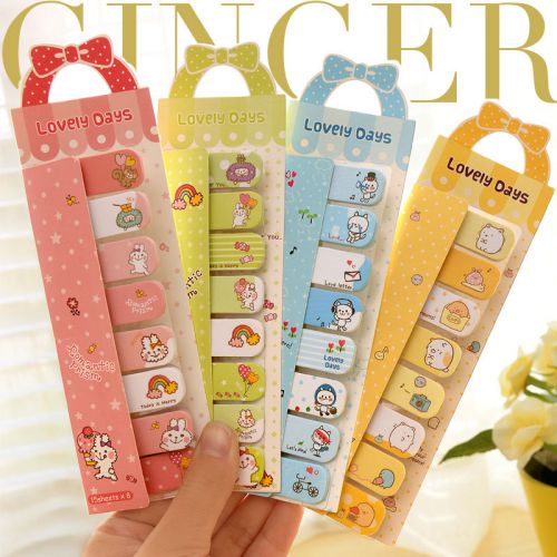 Cute Bowknot Animal Sticker Post It Bookmark Point Marker Memo Flag Sticky Notes