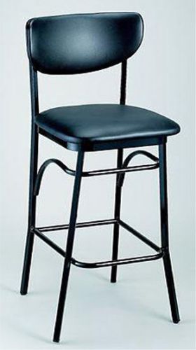 Paddleback Black Metal Stool