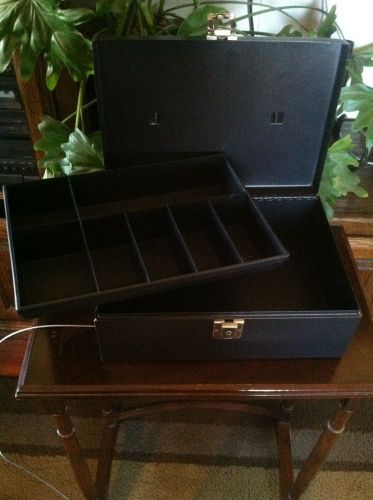 Metal lock box cash box with cable leash for sale