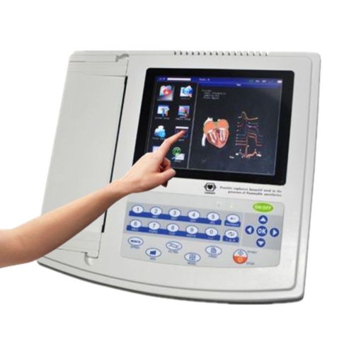 8&#034;tft lcd digital electrocardiograph ecg ekg machine 300 cases with ecg software for sale