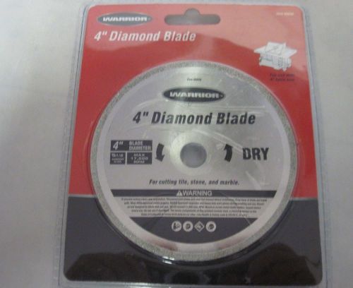 WARRIOR 69656 4&#034; Continuous Rim Dry Cut Masonry Diamond Blade NIB FREE SHIPPING
