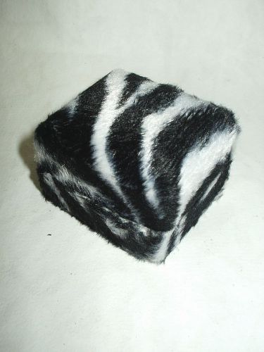 BRAND NEW FANCY LEOPARD ZEBRA  FAUX ANIMAL FUR SUEDE Engagement Ring Gift Box