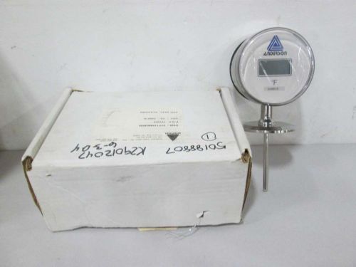 NEW ANDERSON FFF1100604900 STAINLESS 2-1/2IN TRI-CLAMP TEMPERATURE GAUGE D377917
