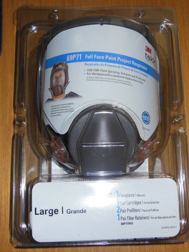 Full face 3M large Respirator 69P71 with filters NEW OEM
