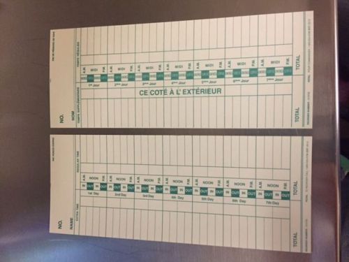Royal Pro 100 pack of 250 time cards for ROYAL TC100 TimeMaster Time Clock