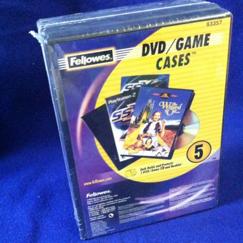 DVD Cases 5 Count Great Replacement for broken ones. - Black