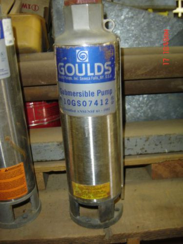 Goulds rebuilt pump end 10gs07412 3w 3/4hp 4&#034; 230v 1ph 10gpm for sale