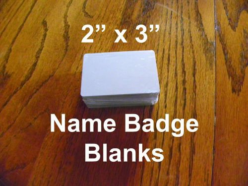 50pc lot gloss white blank dye sublimation aluminum name badges-.032&#034; x  2&#034; x 3&#034; for sale