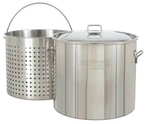 BAYOU CLASSIC MULTI-POT 82 QT. STAINLESS STEEL WITH BASKET LID OUTDOOR  COOKING