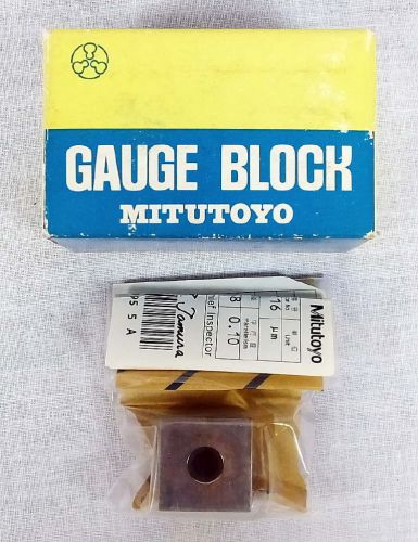 Mitutoyo 20mm steel square gauge/gage block - part no. 614672 for sale