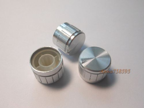 25pcs High Quality Aluminum Potentiometer Volume KNOB D16.6mm H13.1mm Silver