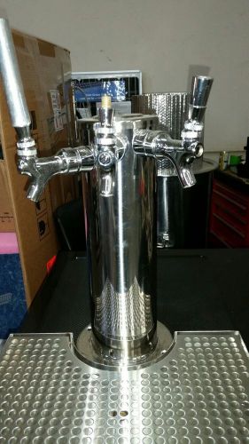 Draft Beer Tower Three Taps w/ Spill Tray
