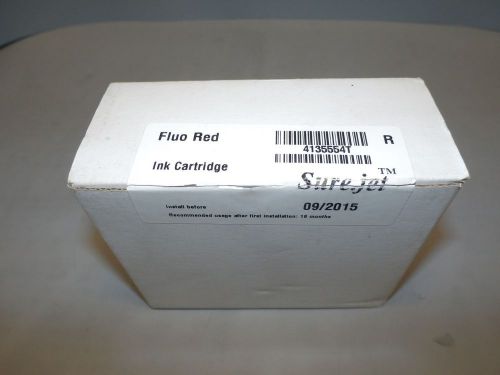 Genuine Surejet 4135554T Fluo Red ink Cartridge for Neopost ISINK34  12/2015