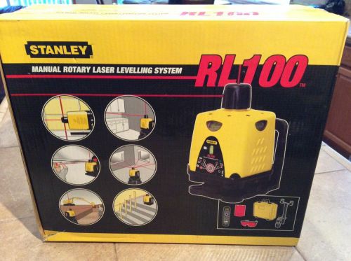 Stanley rl100 manual rotary laser system - kit laser, bracket, glasses, remote, for sale
