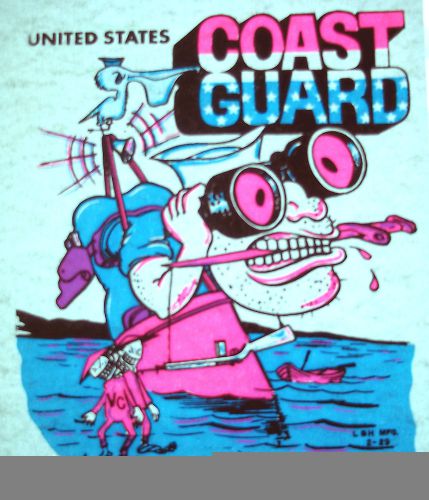 US Coast Guard Vintage 70&#039;s L&amp;H Mfg. T-Shirt transfer Iron on