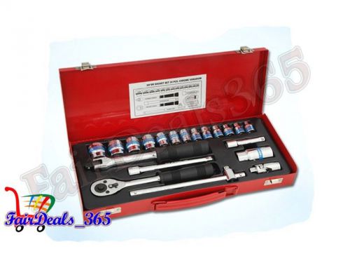 High quality 20pcs socket set-3/8&#034;(9.5mm) sq.drive 14 sockets &amp; 6 accessories for sale