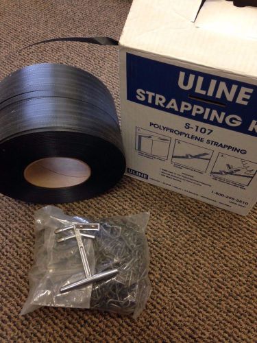 Uline strapping kit polypropylene strapping, buckels, tensioner-cutter for sale