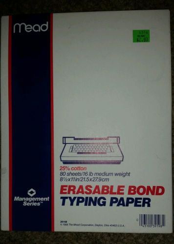 Mead Eraseable bond  Typing Paper 80 Count pack